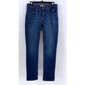LEVI'S Women's Blue Denim Mid-Rise Skinny Jeans SZ 8